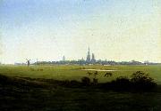 Caspar David Friedrich Meadows near Greifswald Sweden oil painting artist